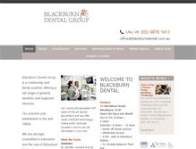Tablet Screenshot of blackburndental.com.au